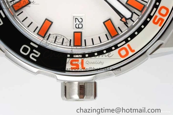 MIROTIME 0131 Aquatimer Automatic SS RSF 1:1 Best Edition White Orange Dial on Black Rubber Strap A Supportive 7069